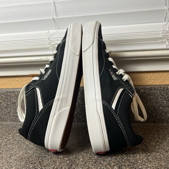 Vans Old Skool Mens Sz 8 Black Canvas Skate Sneaker Shoes Lace Up Low Top Padded - Picture 7 of 12